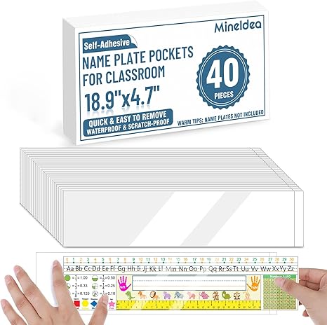 40 PCS Nameplate Pocket, 18.9 x 4.7