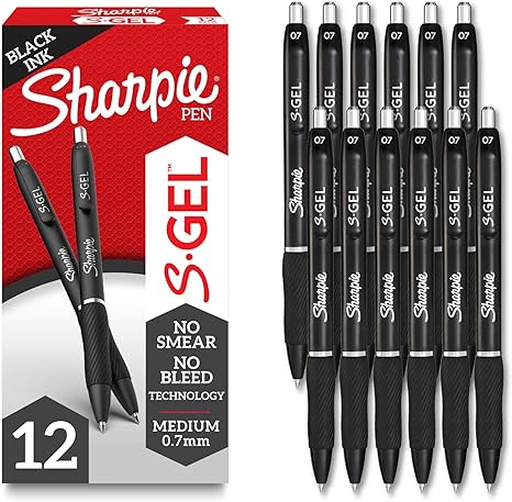 Sharpie S-Gel Pens, 0.7mm, 12 Count