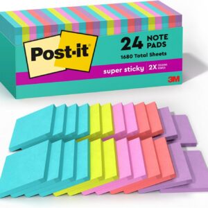 Post-it Super Sticky Notes – 3x3", 24 Pads